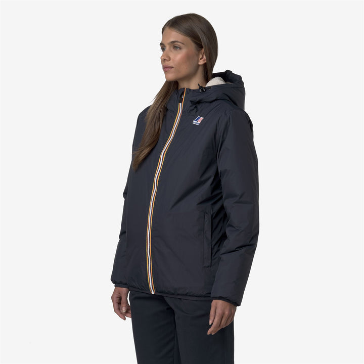 Chaqueta impermeable unisex azul de entretiempo con acolchado sintético 4