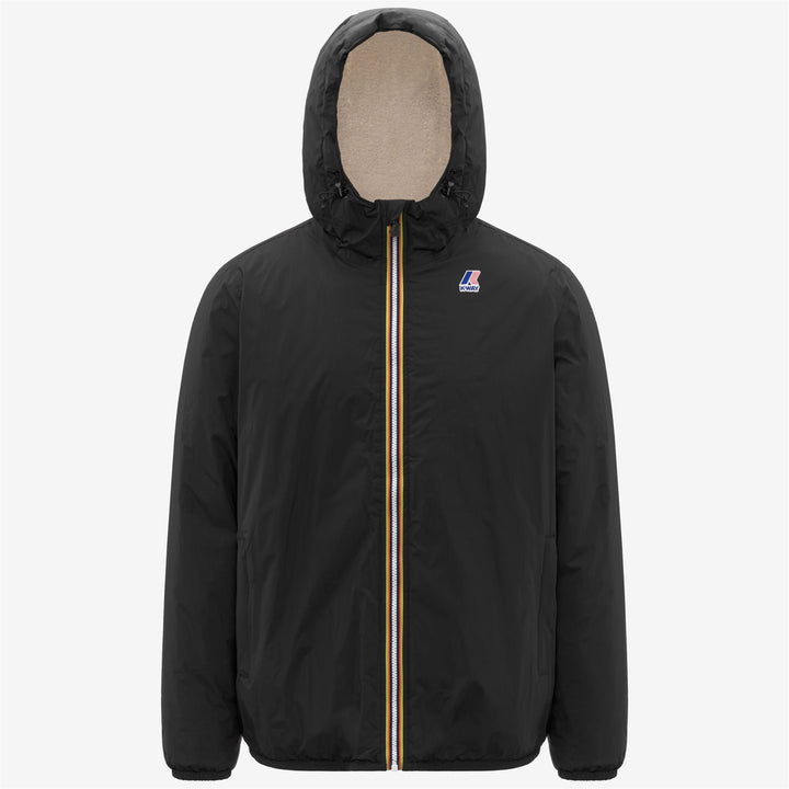 Chaqueta aislante unisex negra de entretiempo con capucha y bolsillos 1