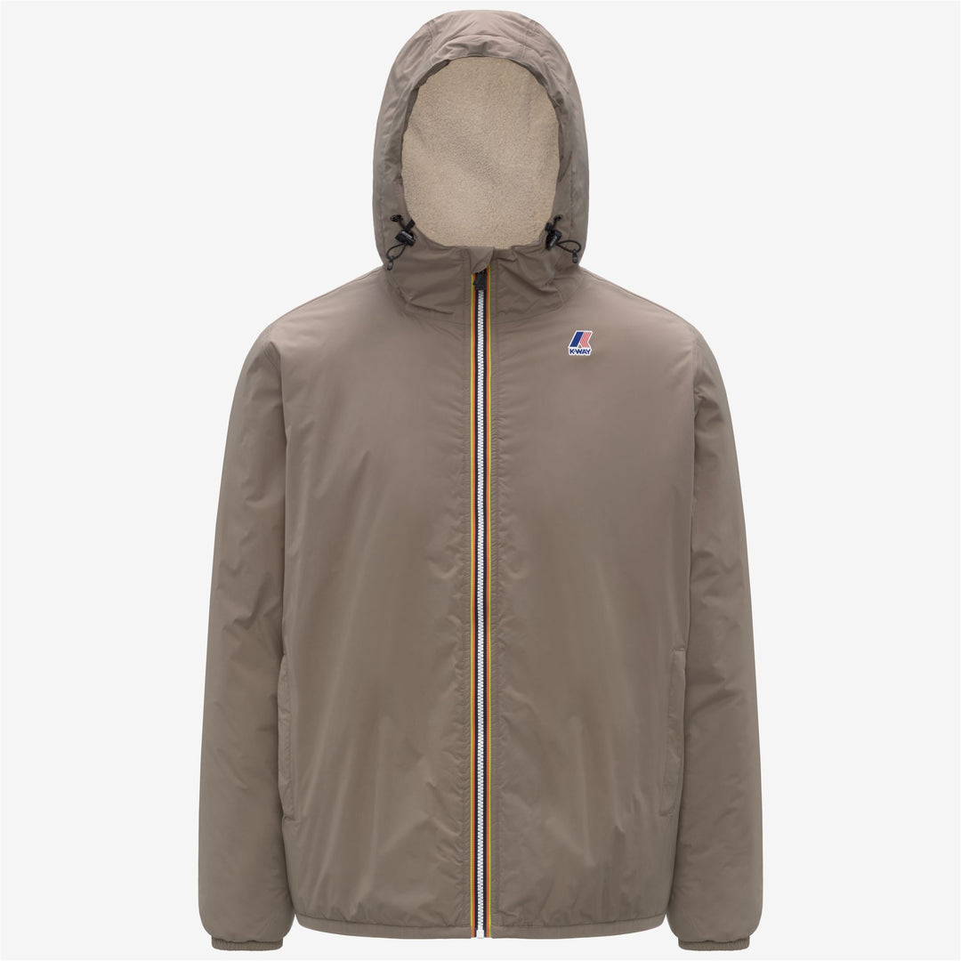 Chaqueta impermeable unisex beige de entretiempo con aislamiento sintético 01