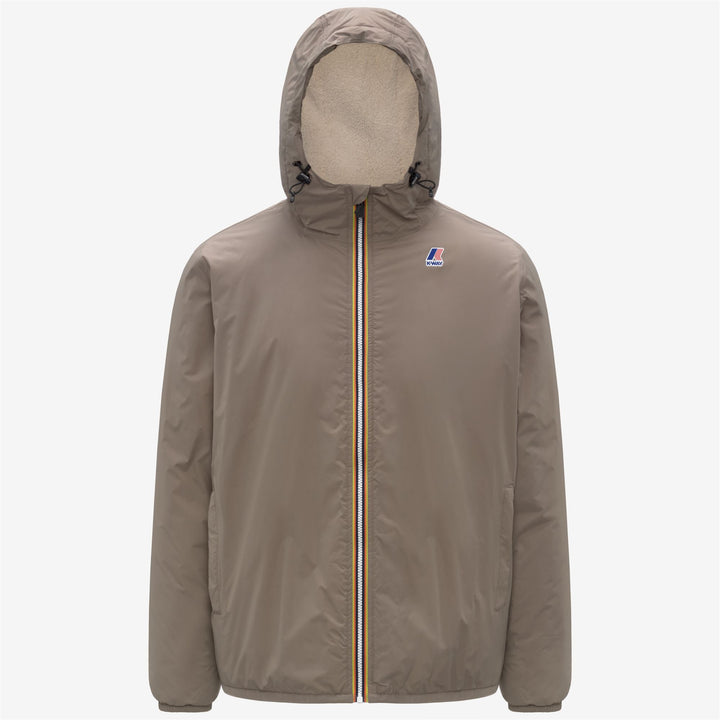 Giacca impermeabile unisex beige di mezza stagione con isolamento sintetico 1