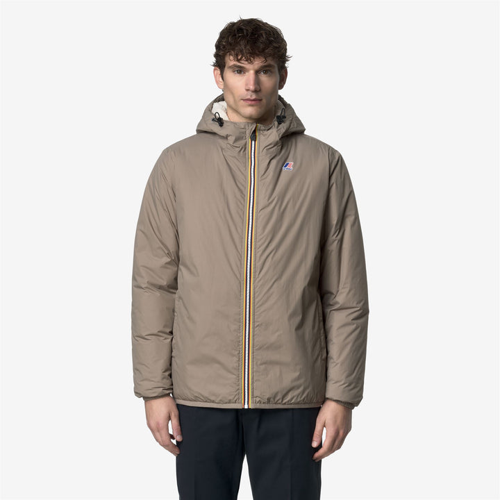 Chaqueta impermeable unisex beige de entretiempo con aislamiento sintético 3
