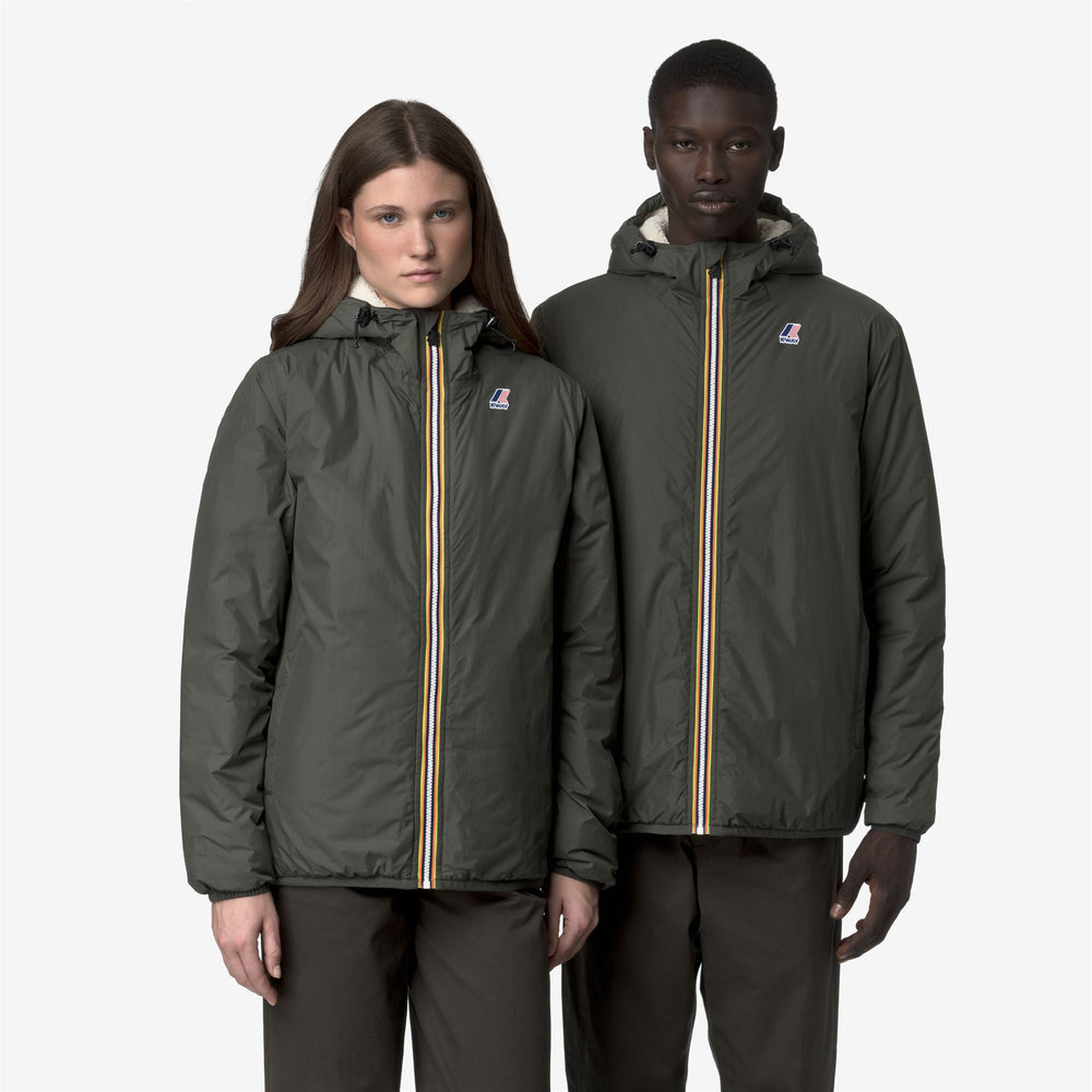 Green blackish Unisex Mid-Season Waterproof Jacket with Padding 02