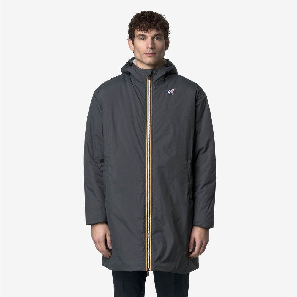 Grey Unisex Waterproof 3/4 Length Rain Jacket with Sherpa Lining 02