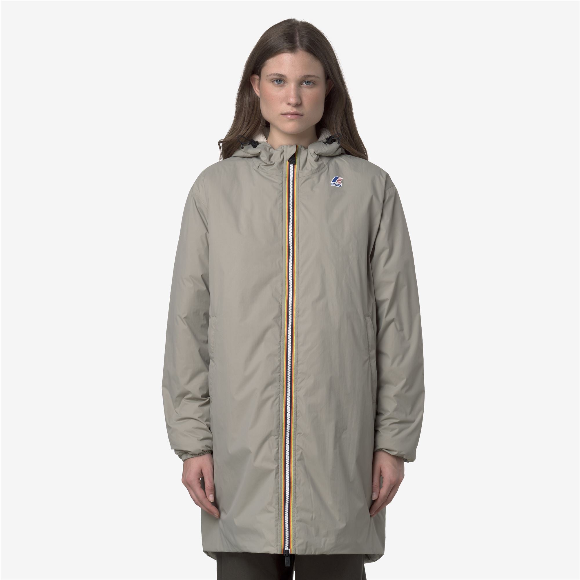 Jackets_UNISEX_LE VRAI 4.0 EIFFEL EAST ORSETTO_3/4 Length_Green Oak - Commercial 4