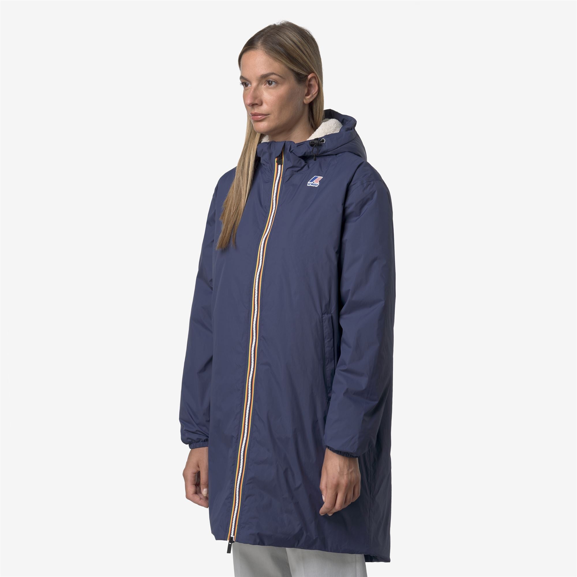 Jackets_UNISEX_LE VRAI 4.0 EIFFEL EAST ORSETTO_3/4 Length_Blue Deep Cobalt - Commercial 5