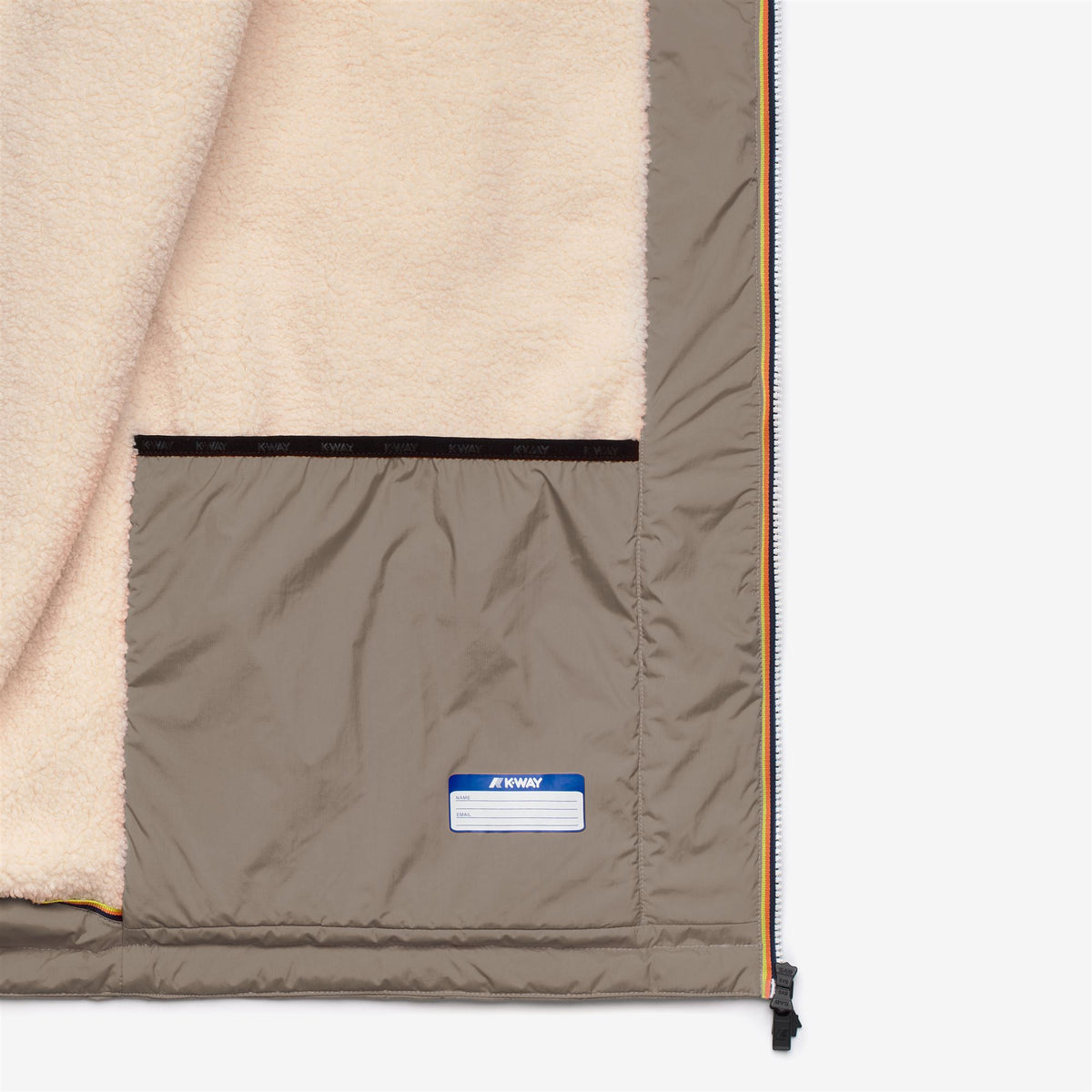 Jackets_UNISEX_LE VRAI 4.0 EIFFEL EAST ORSETTO_3/4 Length_Beige Taupe - Commercial 2