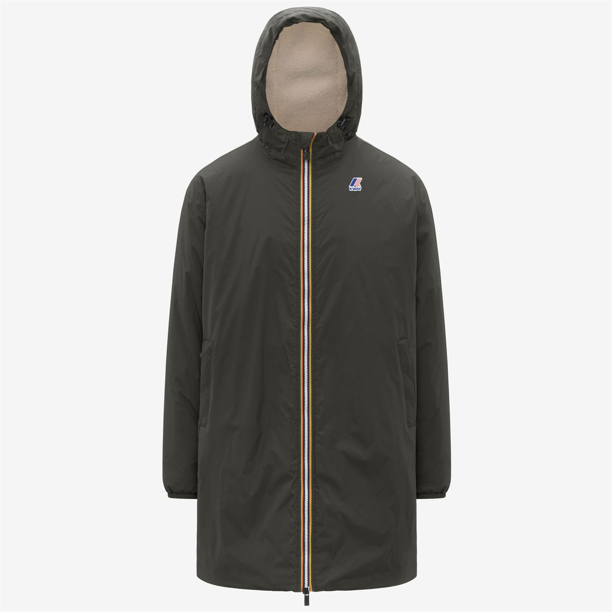 Jackets_UNISEX_LE VRAI 4.0 EIFFEL EAST ORSETTO_3/4 Length_GREEN BLACKISH - Commercial 7