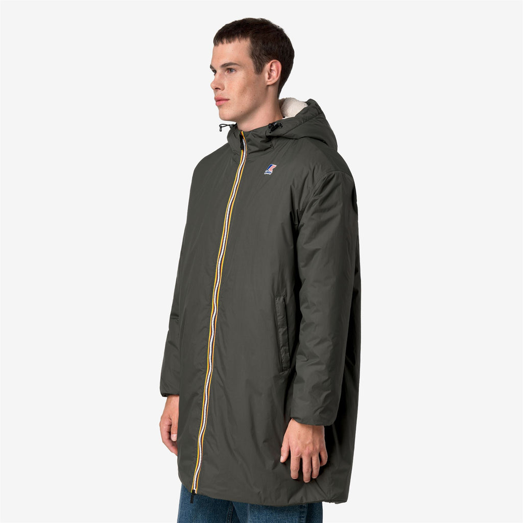 Jackets_UNISEX_LE VRAI 4.0 EIFFEL EAST ORSETTO_3/4 Length_GREEN BLACKISH - Commercial 5