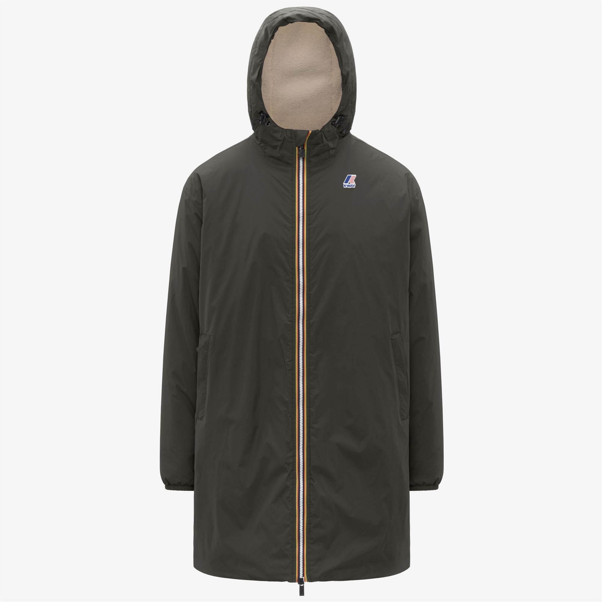 Jackets_UNISEX_LE VRAI 4.0 EIFFEL EAST ORSETTO_3/4 Length_GREEN BLACKISH - Commercial 7