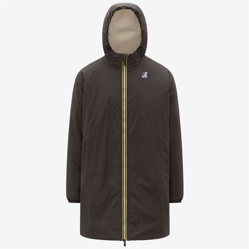 Jackets_UNISEX_LE VRAI 4.0 EIFFEL EAST ORSETTO_3/4 Length_Black Olive - Commercial 1