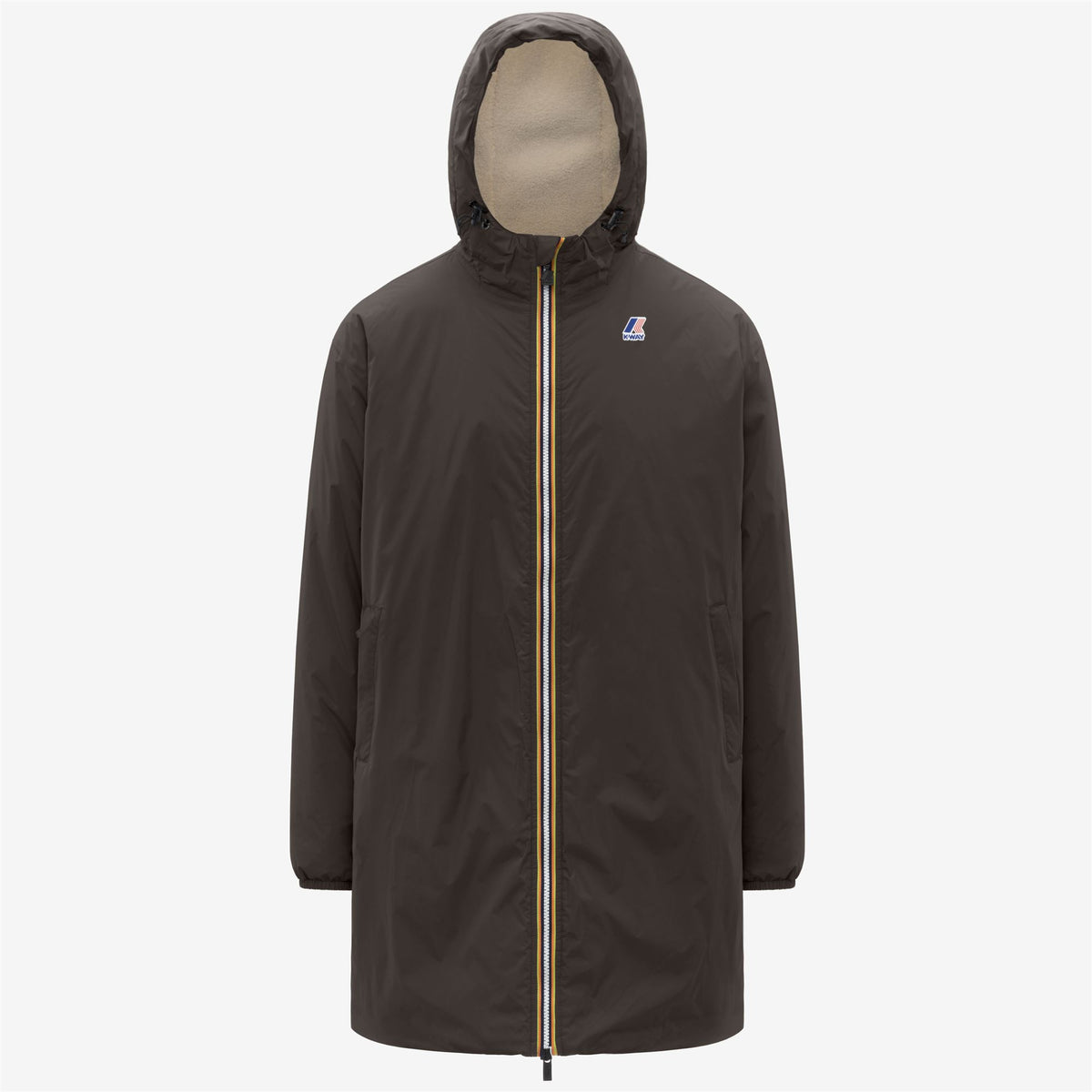 Jackets_UNISEX_LE VRAI 4.0 EIFFEL EAST ORSETTO_3/4 Length_Black Olive - Commercial 1