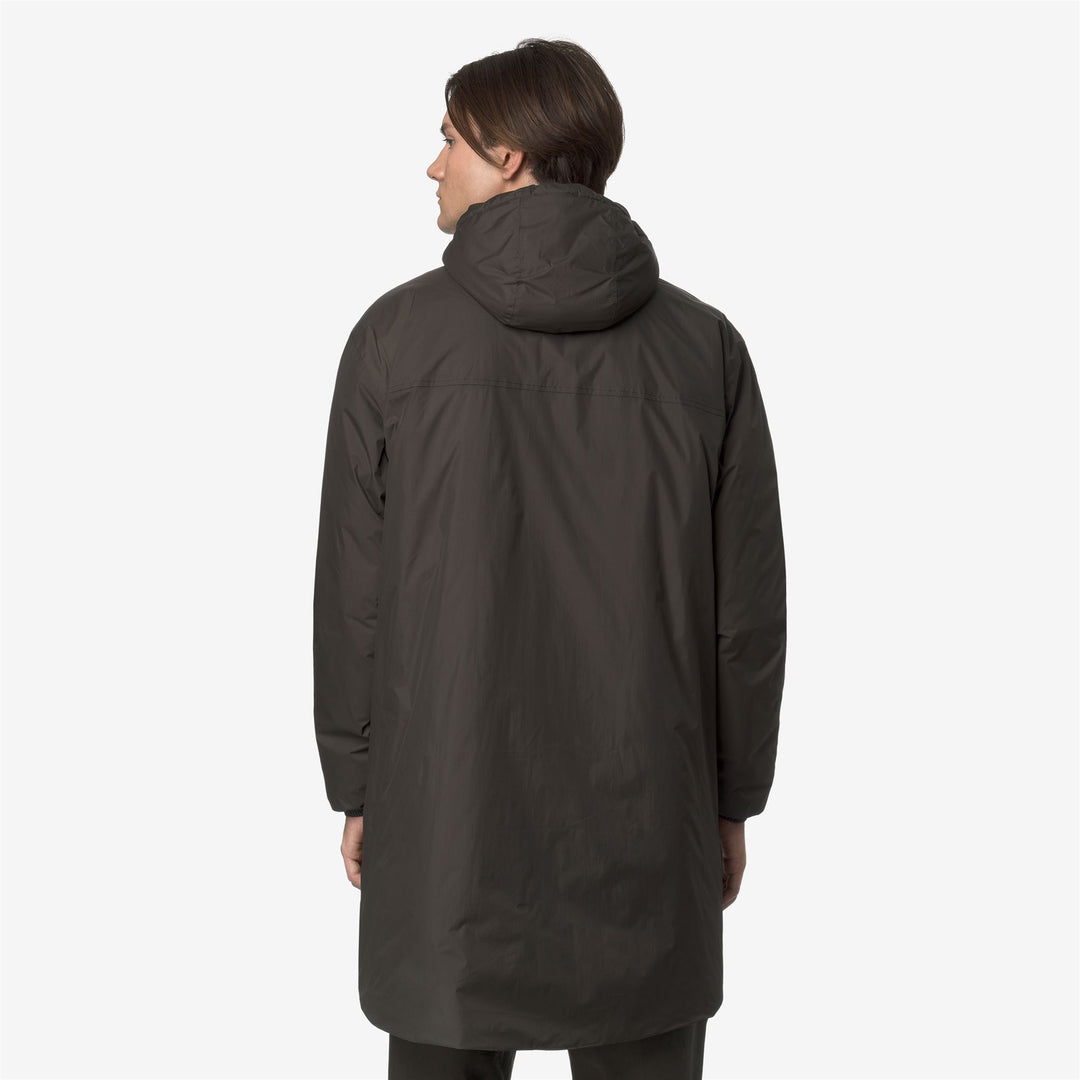 Chaqueta impermeable unisex de longitud 3/4 en color oliva negro main