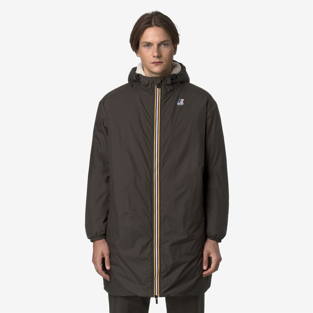 Jackets_UNISEX_LE VRAI 4.0 EIFFEL EAST ORSETTO_3/4 Length_Black Olive - Commercial 4