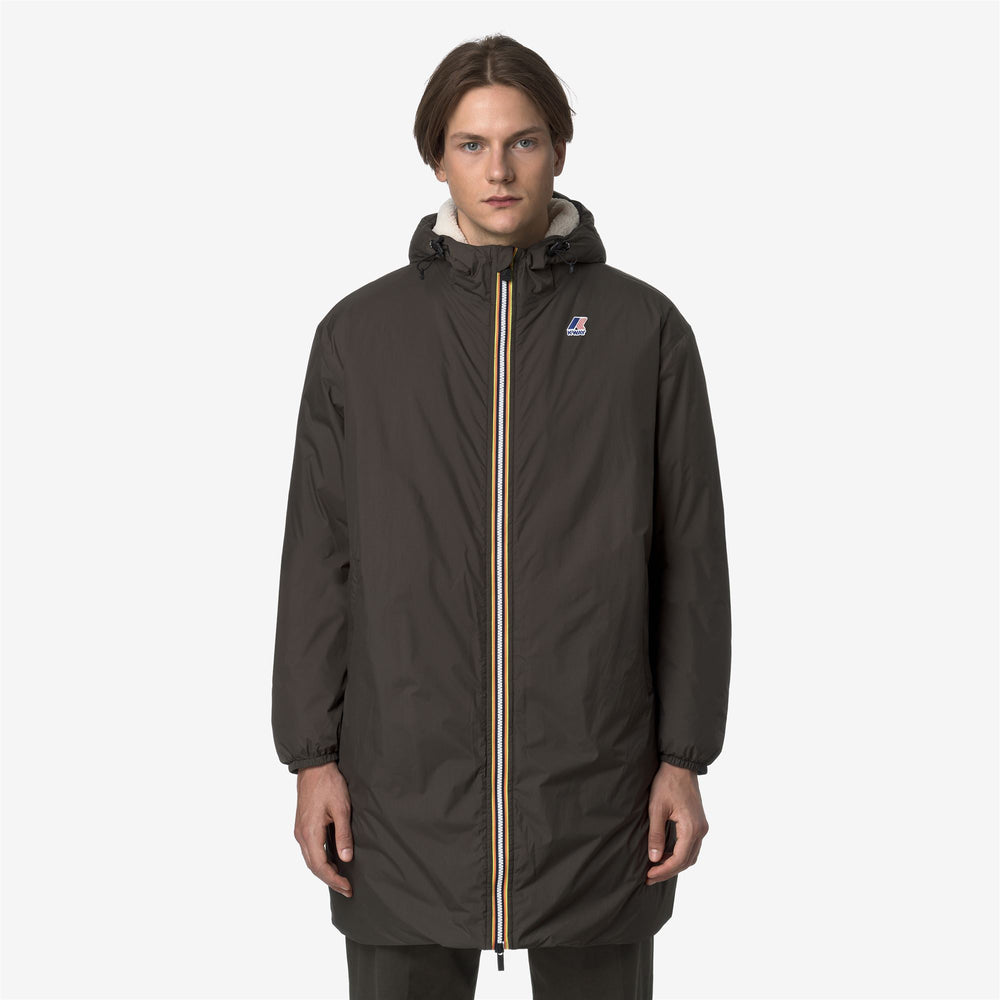 Black olive Unisex 3/4 Length Waterproof Jacket 02