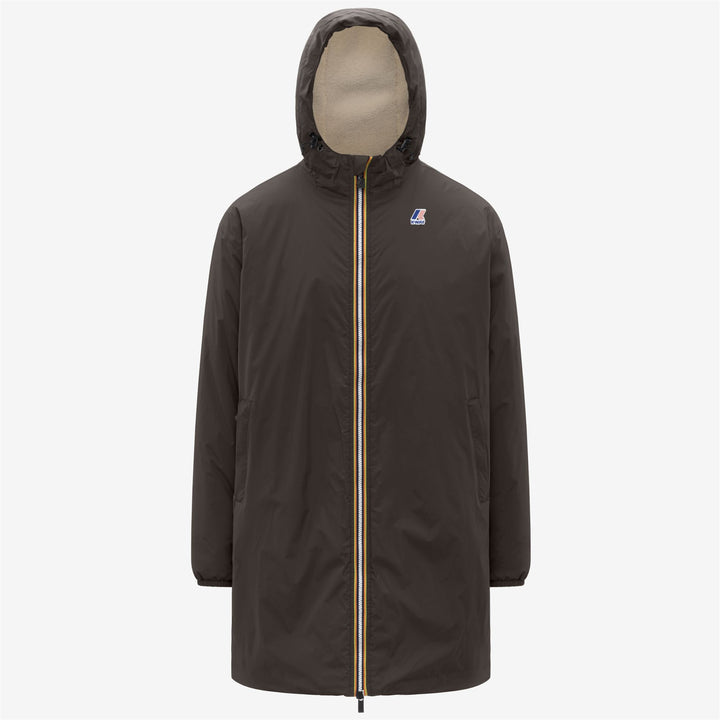 Chaqueta impermeable unisex de longitud 3/4 en color oliva negro 1