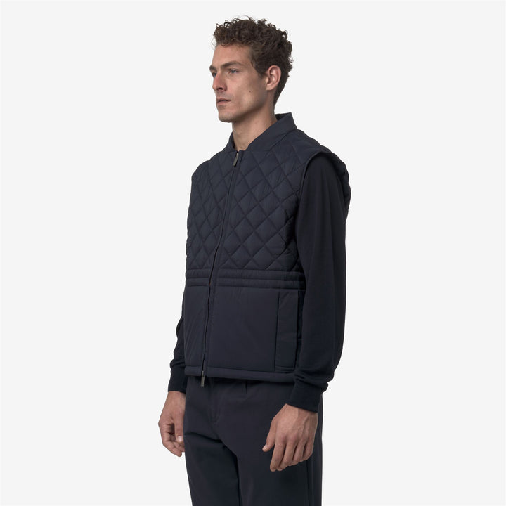 Chaleco informal de entretiempo para hombre, color azul, con acolchado cálido 4