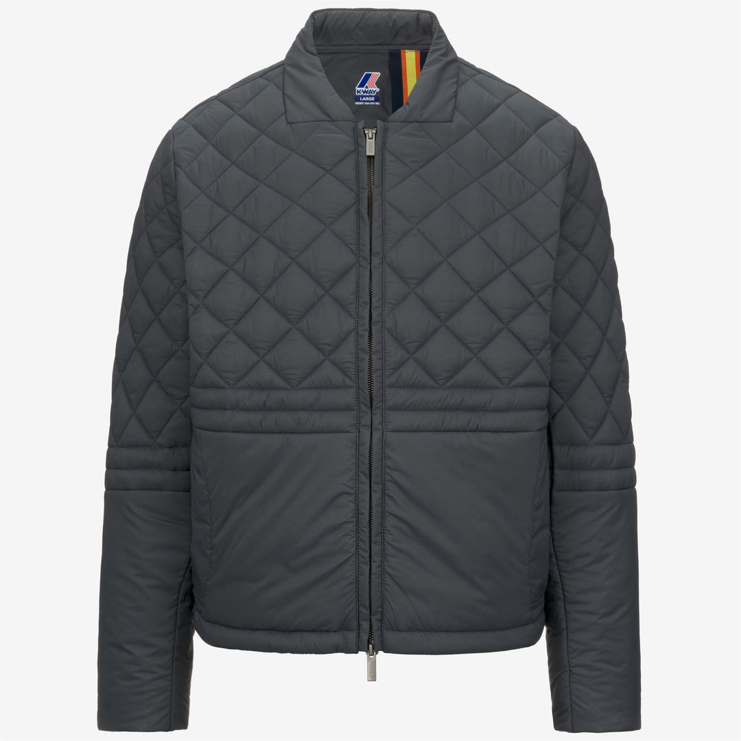 Grey Men's Short Casual Jacket with Water-Repellent Features 01