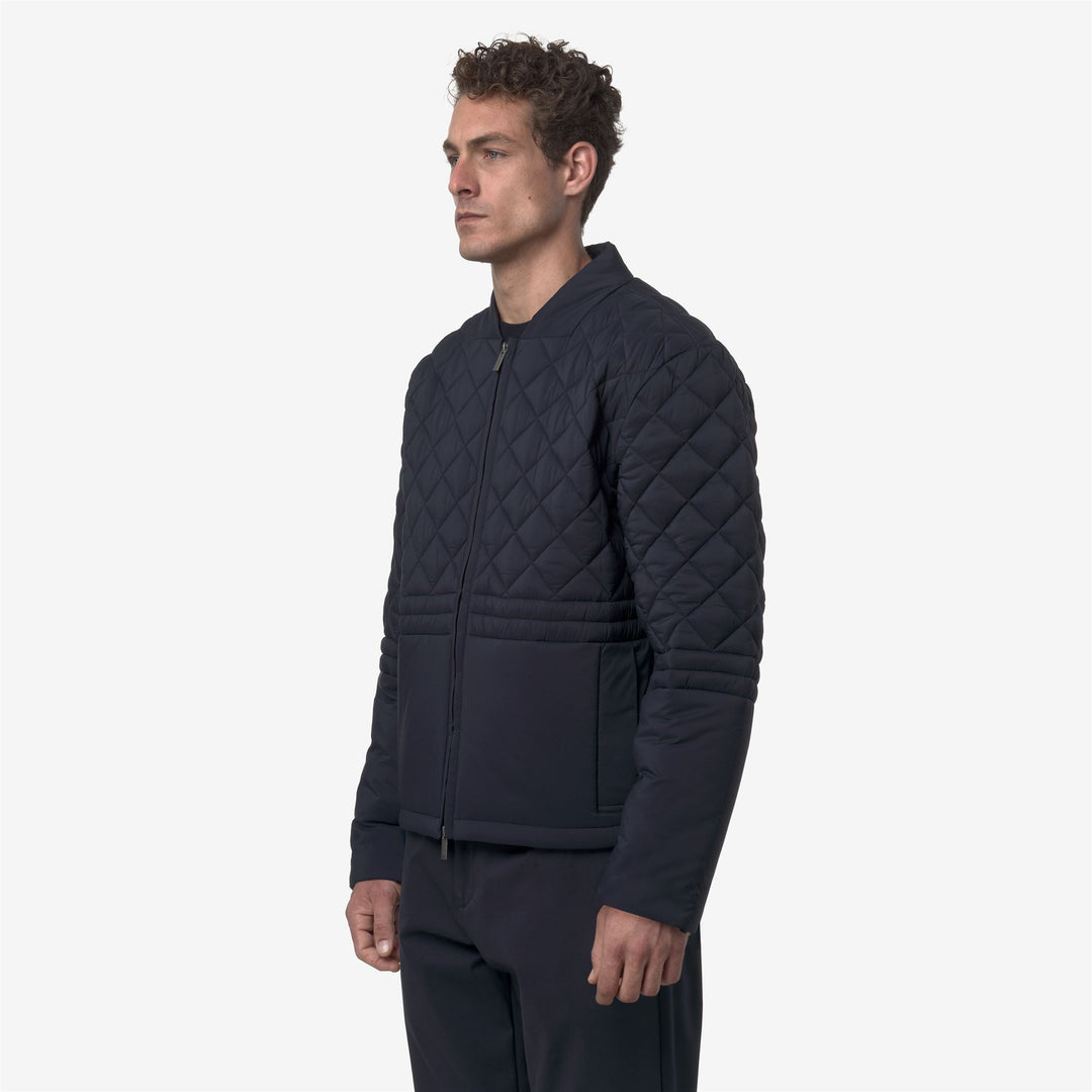 Chaqueta corta informal azul para hombre con calidez y protección main