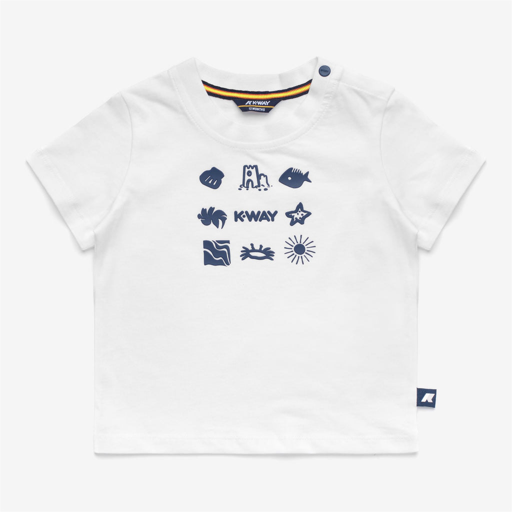 Sets_Kid unisex_E. PETE SET PLAGE  JERSEY_Shorts / T-Shirt_White - Blue Insignia - Commercial 2
