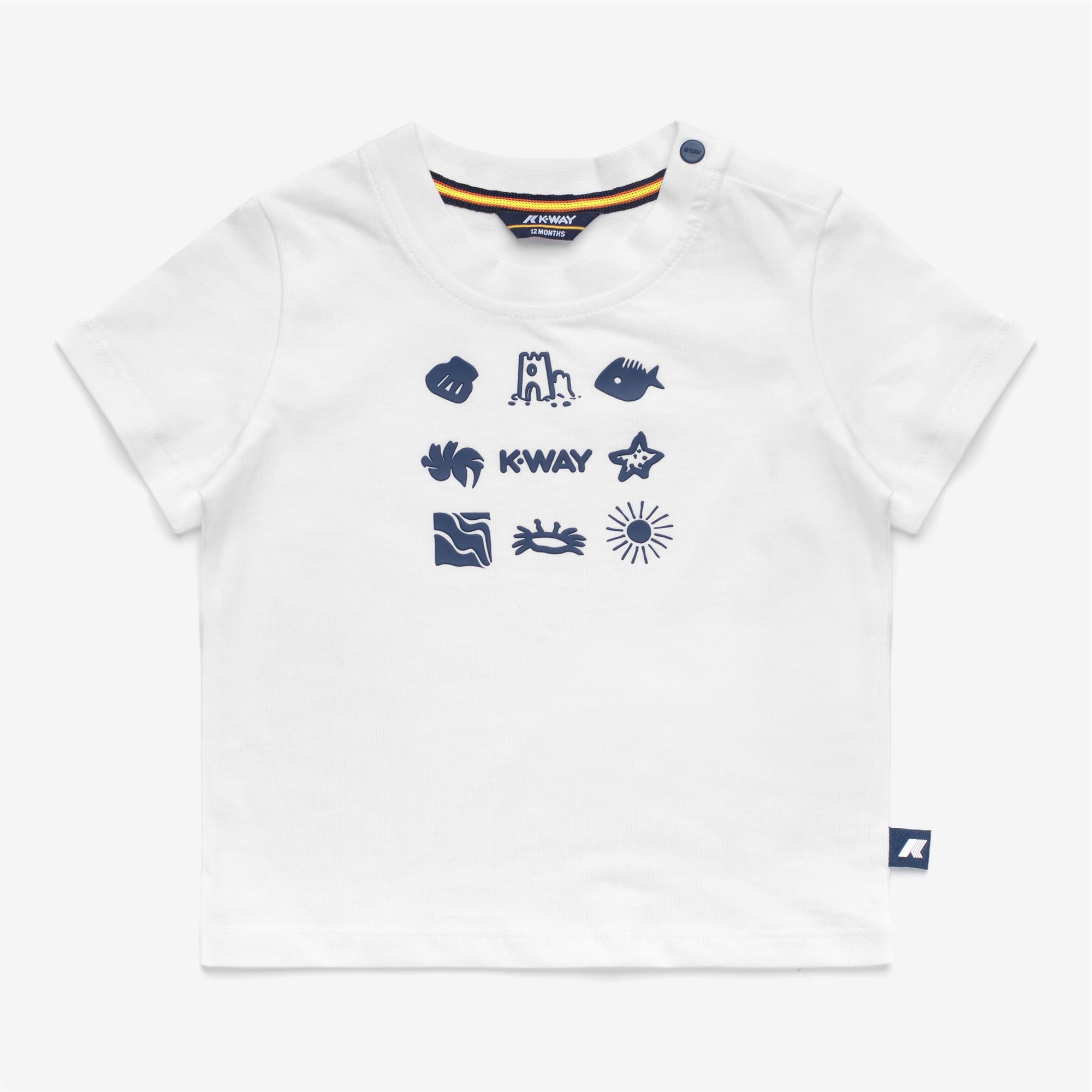 Sets_Kid unisex_E. PETE SET PLAGE  JERSEY_Shorts / T-Shirt_White - Blue Insignia - Commercial 2