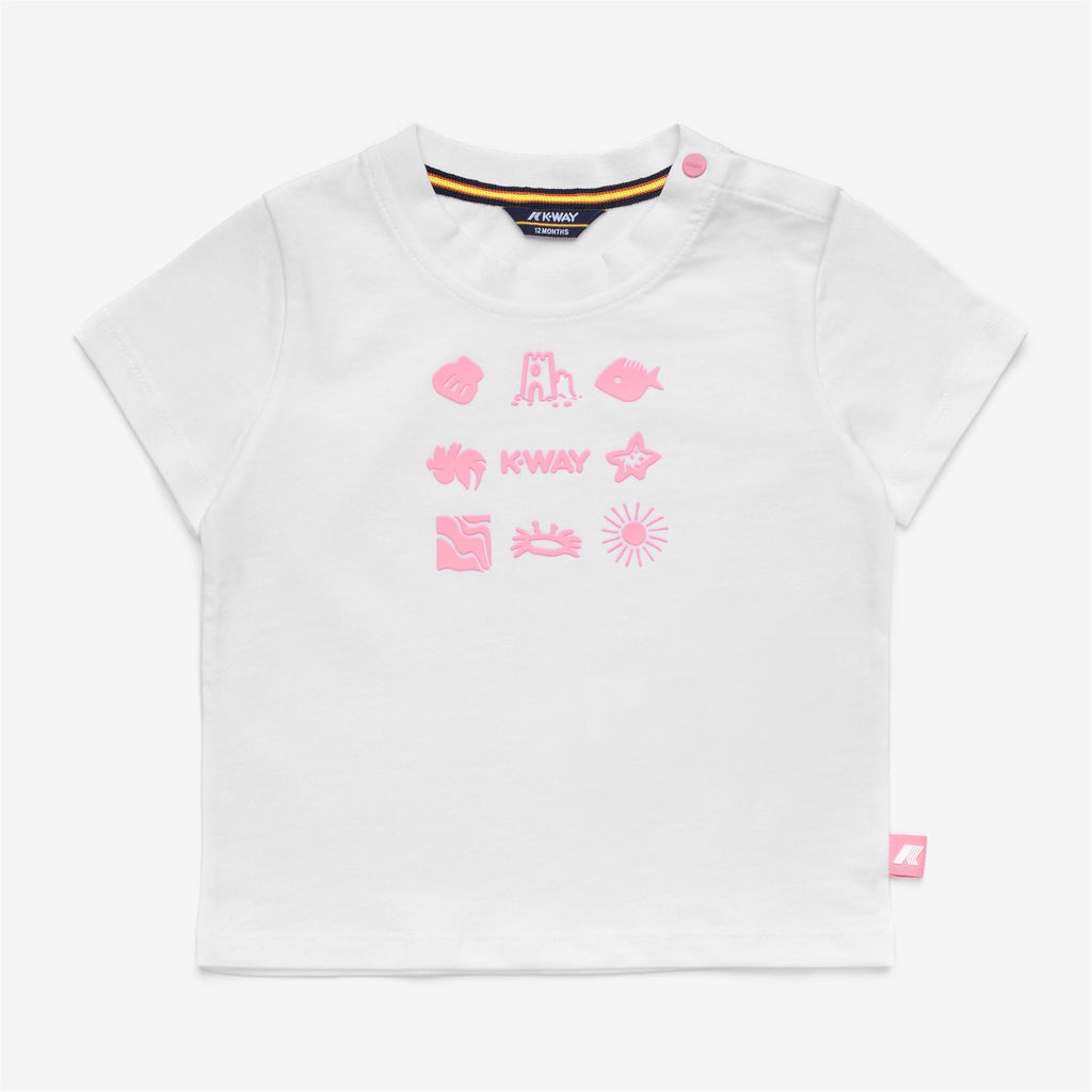 Sets_Kid unisex_E. PETE SET PLAGE  JERSEY_Shorts / T-Shirt_White - Pink Geranium - Commercial 2