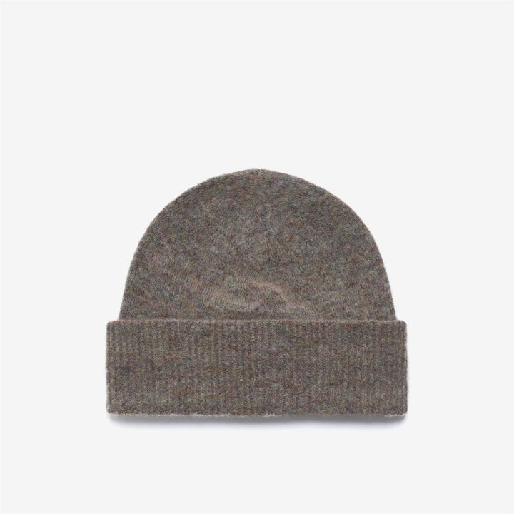 Orange women's wool-blend beanie hat for cold weather 2