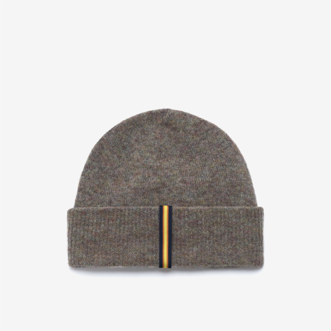 Orange women's wool-blend beanie hat for cold weather main