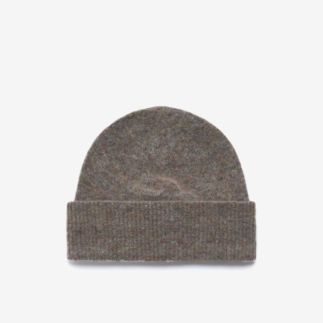 Orange women's wool-blend beanie hat for cold weather 01