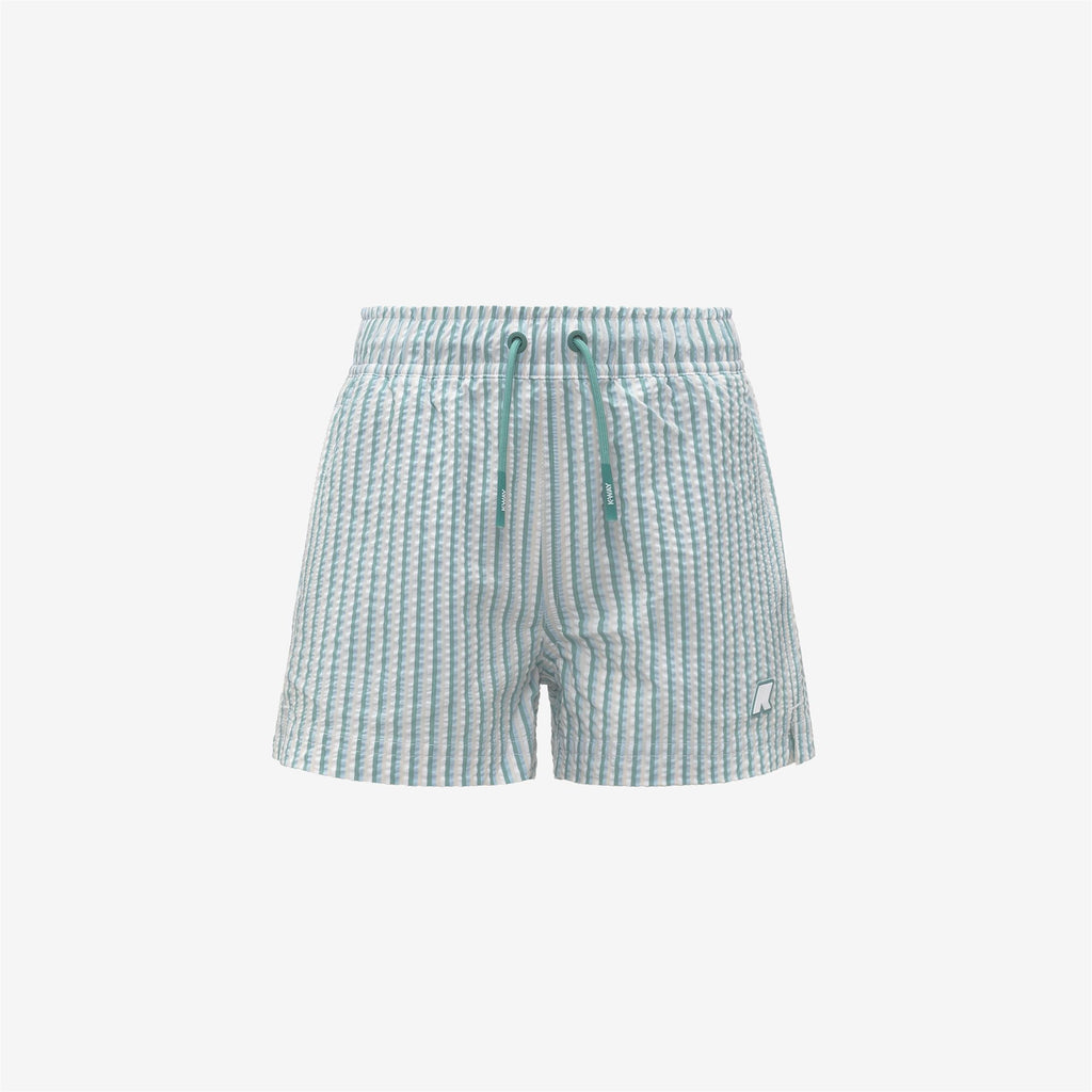 Bathing Suits_Boy_P. HAZEL MULTISTRIPES BEACH_Swimming Trunks_White-Beige-LtBlue-Green - Commercial 1