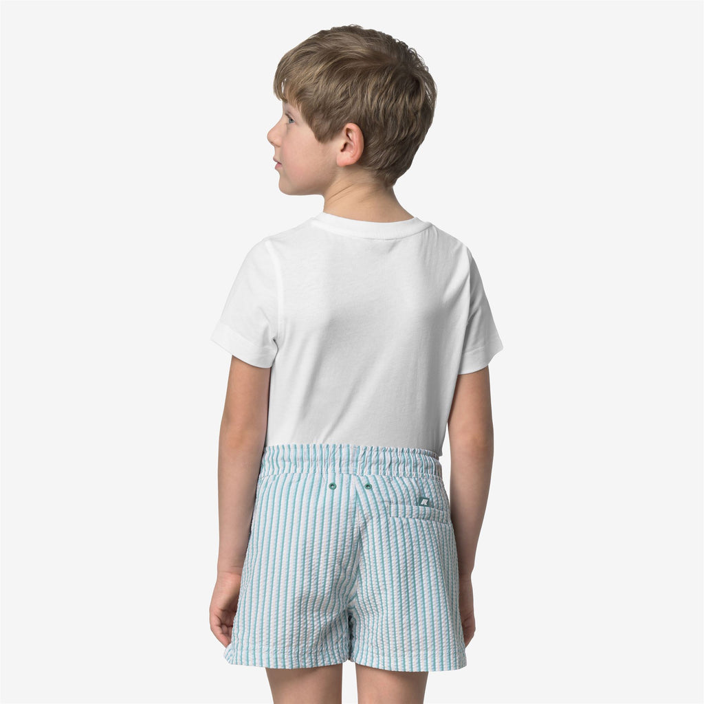 Bathing Suits_Boy_P. HAZEL MULTISTRIPES BEACH_Swimming Trunks_White-Beige-LtBlue-Green - Commercial 6