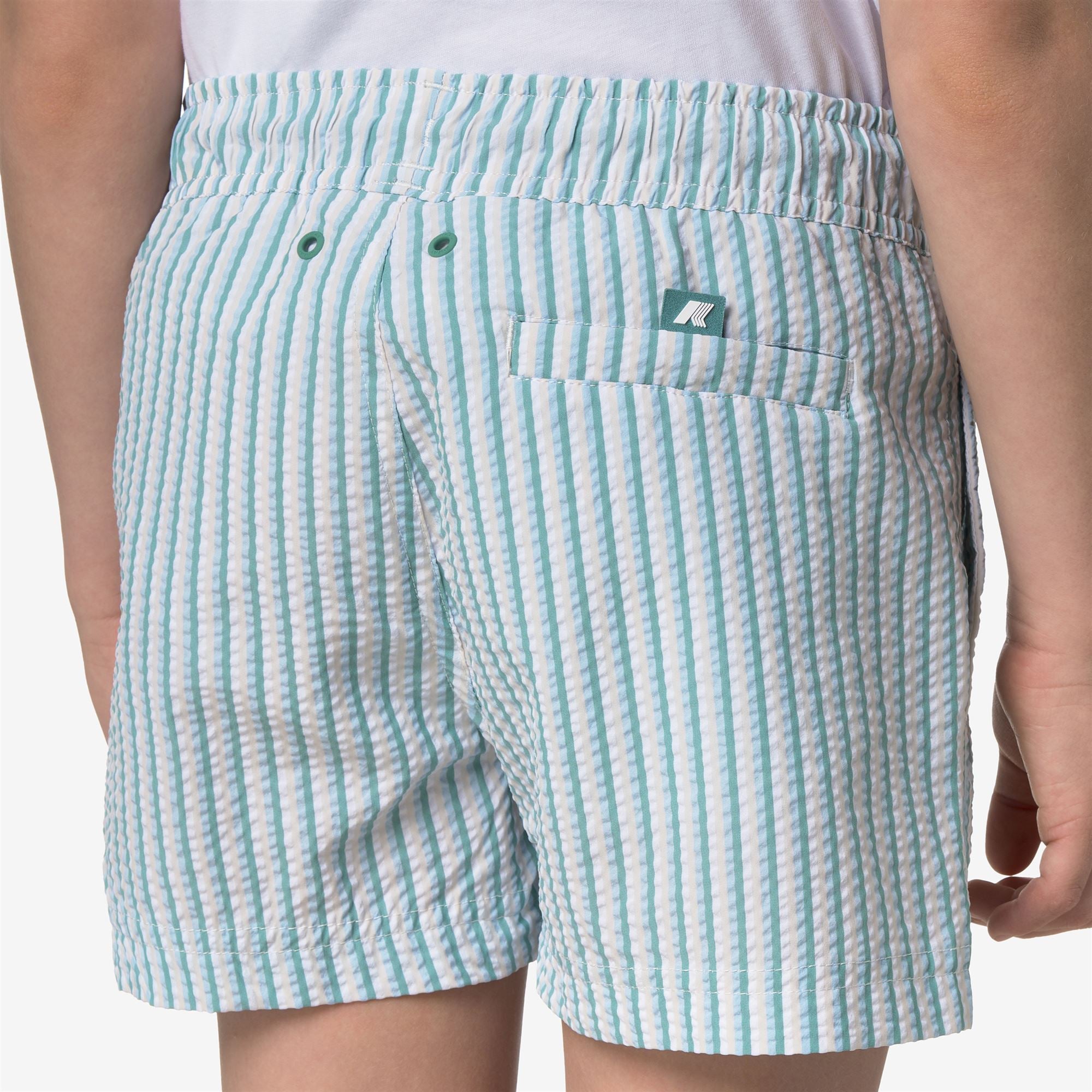 Bathing Suits_Boy_P. HAZEL MULTISTRIPES BEACH_Swimming Trunks_White-Beige-LtBlue-Green - Commercial 7