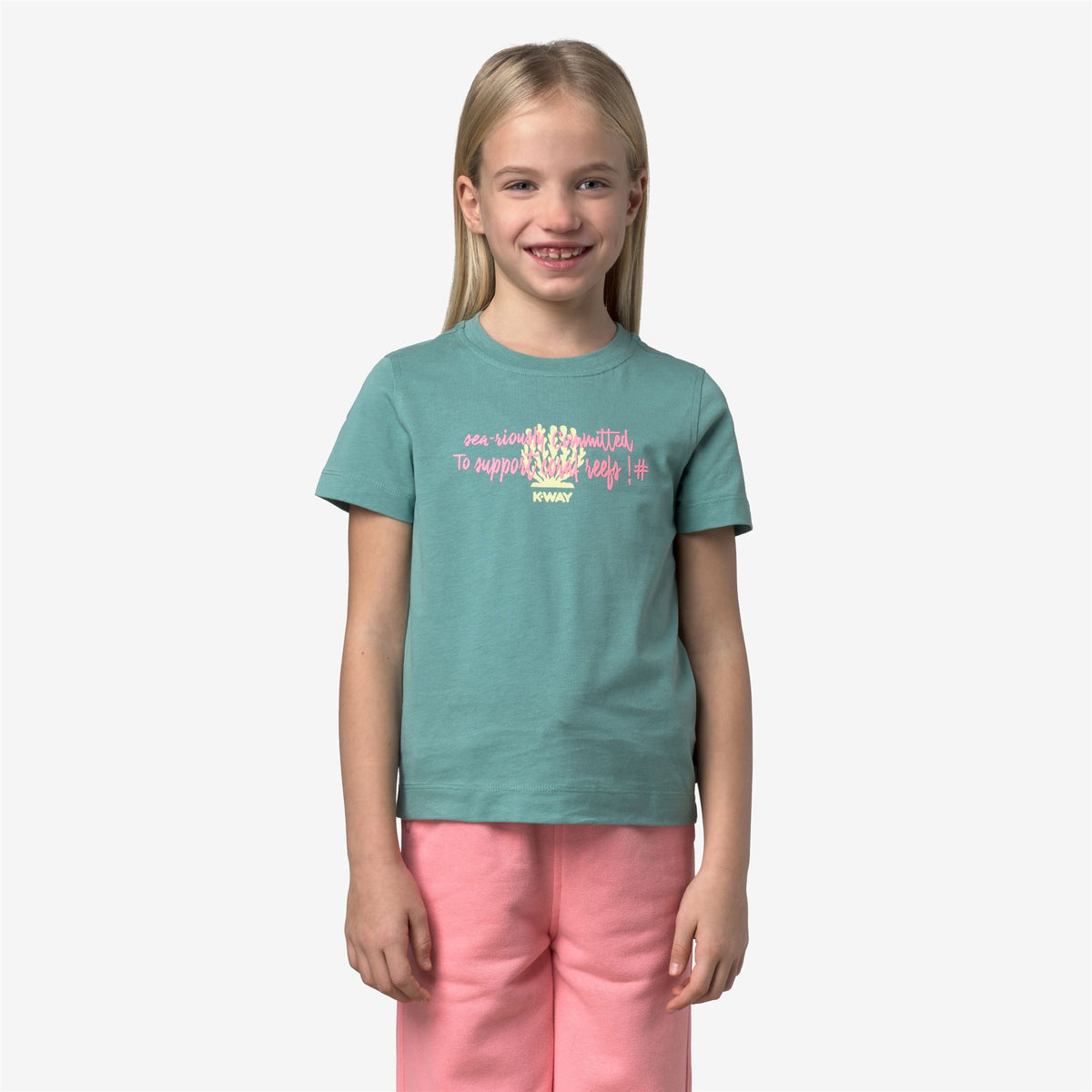 T-Shirts & Top_Girl_P. MELIS SEA RIOUSLY JERSEY_T-Shirt_Green Mine - Commercial 4