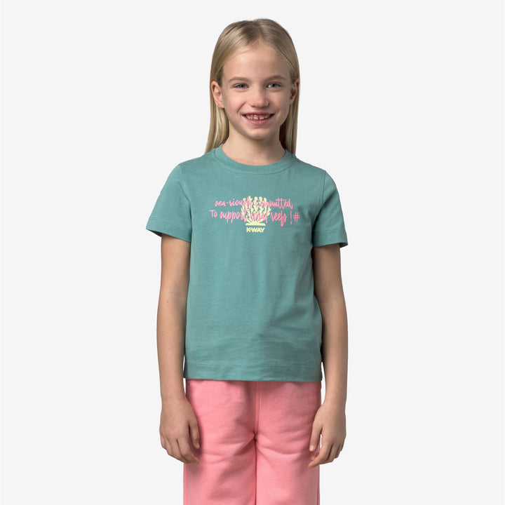 P. MELIS SEA RIOUSLY JERSEY T-Shirt & Top T-Shirt Niña Green Mine 1