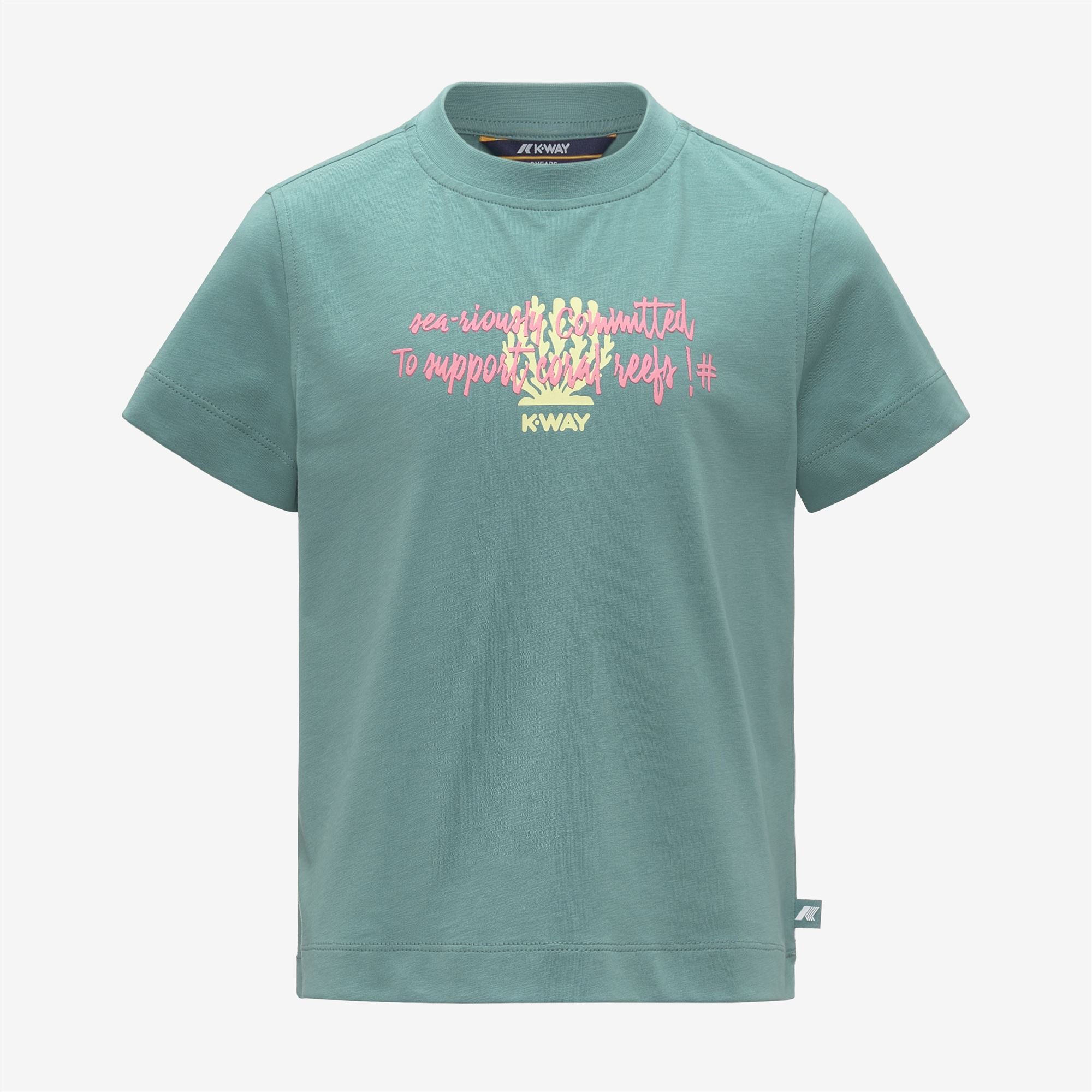 T-Shirts & Top_Girl_P. MELIS SEA RIOUSLY JERSEY_T-Shirt_Green Mine - Commercial 1
