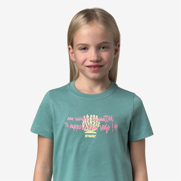 P. MELIS SEA RIOUSLY JERSEY T-Shirt & Top T-Shirt Niña Green Mine 4