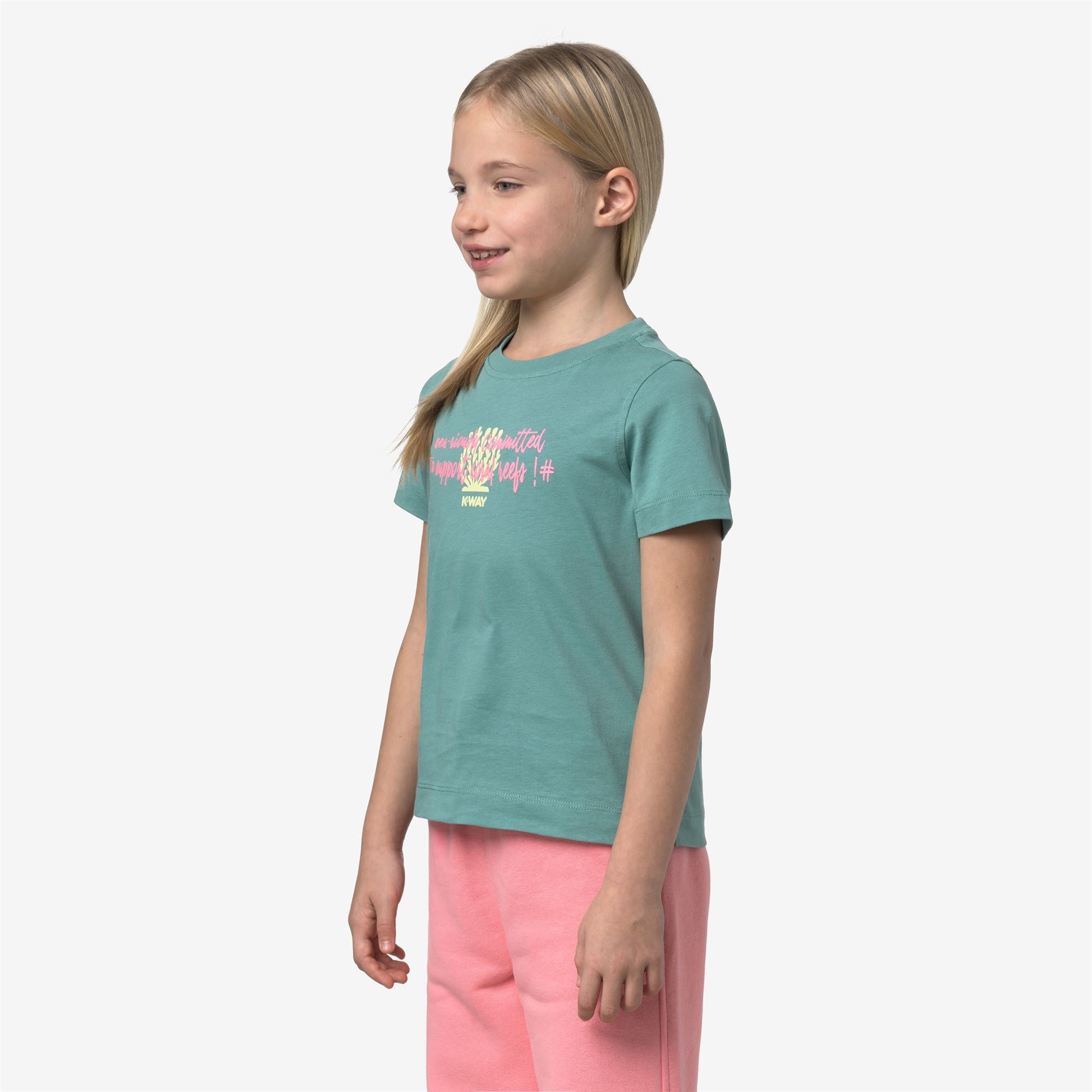 T-Shirts & Top_Girl_P. MELIS SEA RIOUSLY JERSEY_T-Shirt_Green Mine - Commercial 5