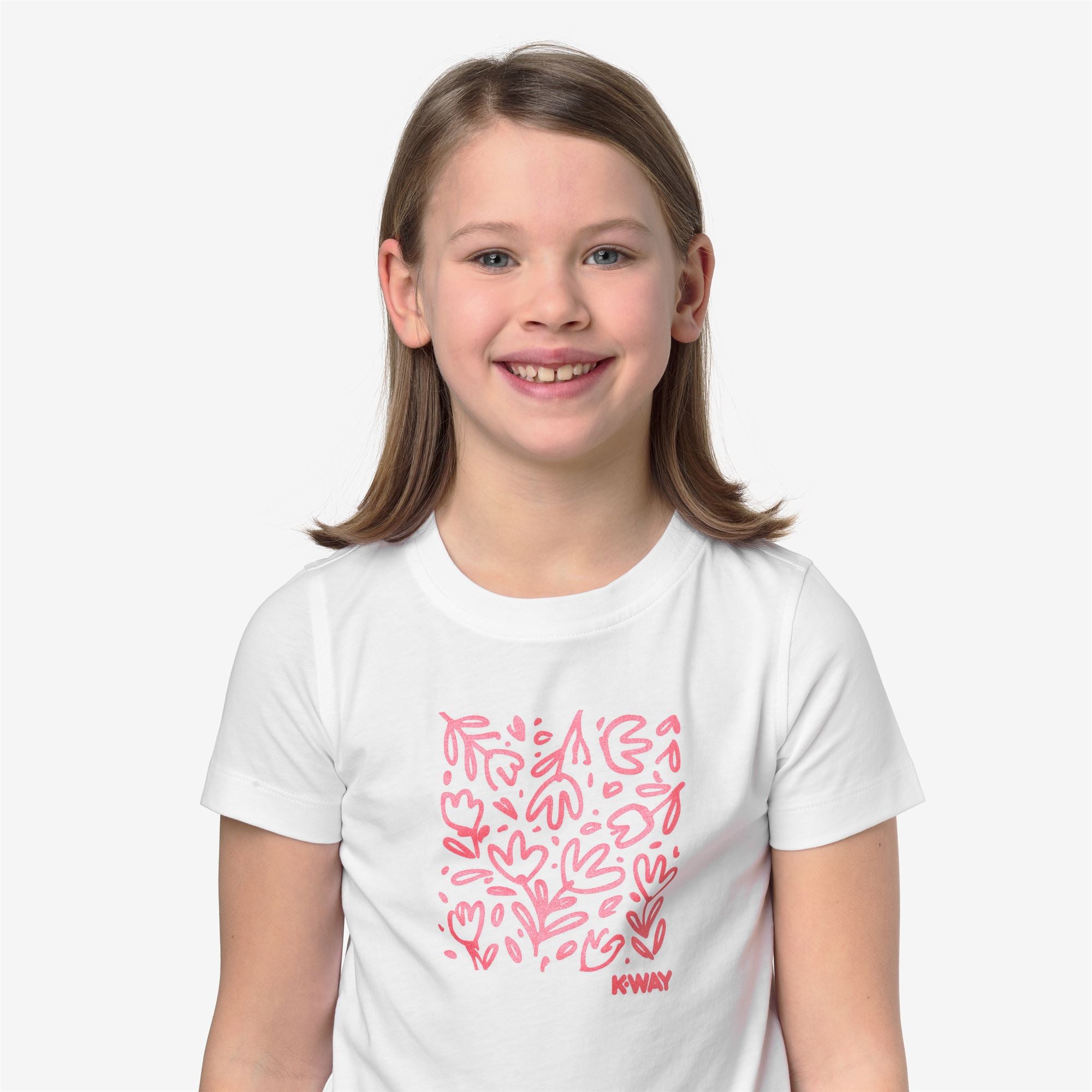 T-Shirts & Top_Girl_P. MELIS FLEURS JERSEY_T-Shirt_White - White - Commercial 7