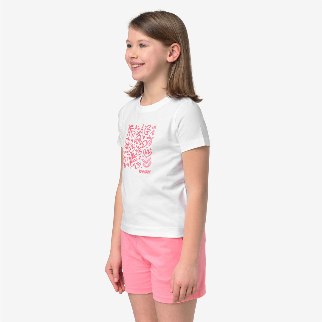 P. MELIS FLEURS JERSEY T-Shirt & Top T-Shirt Niña White-White main