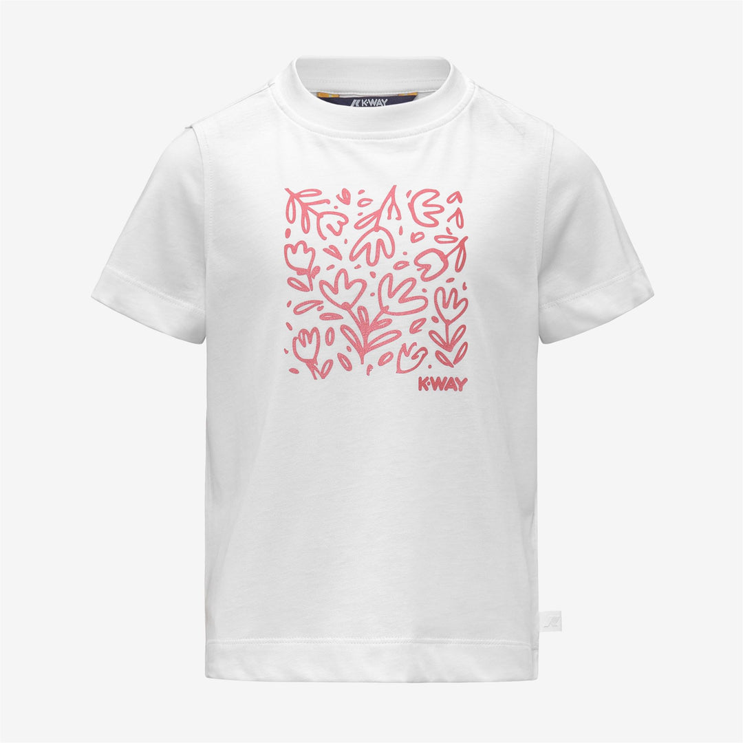 P. MELIS FLEURS JERSEY T-Shirt & Top T-Shirt Niña White-White main