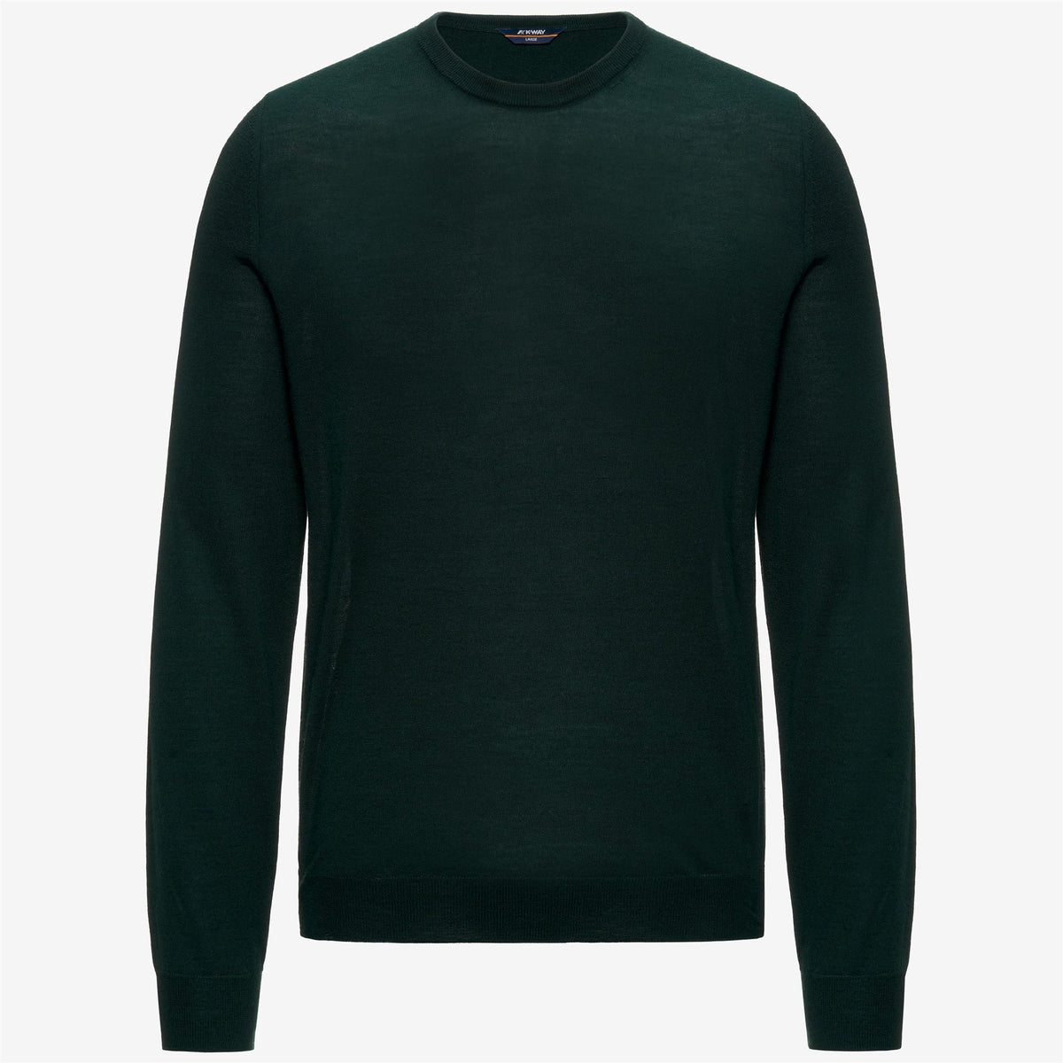 Knitwear_Man_SEBASTIEN WOOL SILK CASHMERE_Pull Over_Green Dk Jungle - Commercial 1
