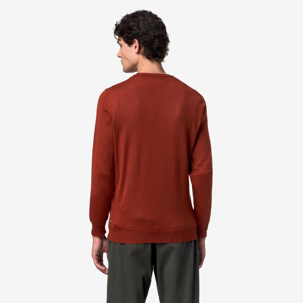 Knitwear_Man_SEBASTIEN WOOL SILK CASHMERE_Pull Over_Brown Piquant - Commercial 6
