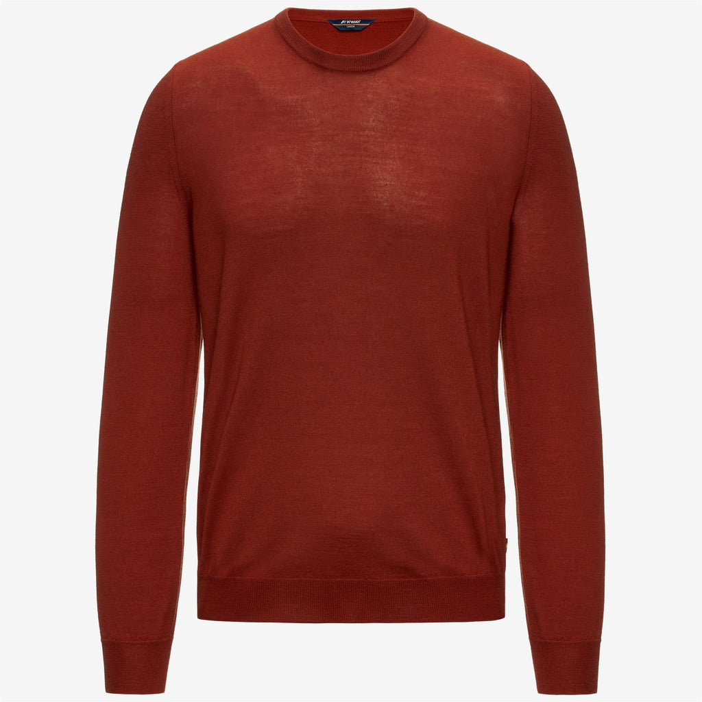 Knitwear_Man_SEBASTIEN WOOL SILK CASHMERE_Pull Over_Brown Piquant - Commercial 1