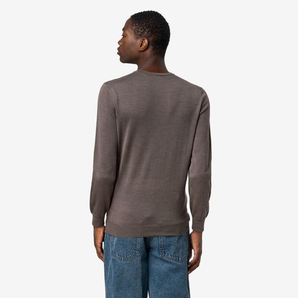 Knitwear_Man_SEBASTIEN WOOL SILK CASHMERE_Pull Over_BROWN DARK - Commercial 6