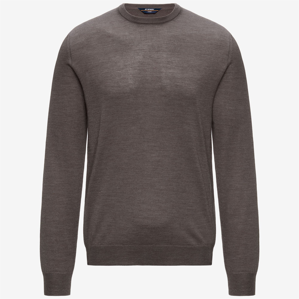 Knitwear_Man_SEBASTIEN WOOL SILK CASHMERE_Pull Over_BROWN DARK - Commercial 1