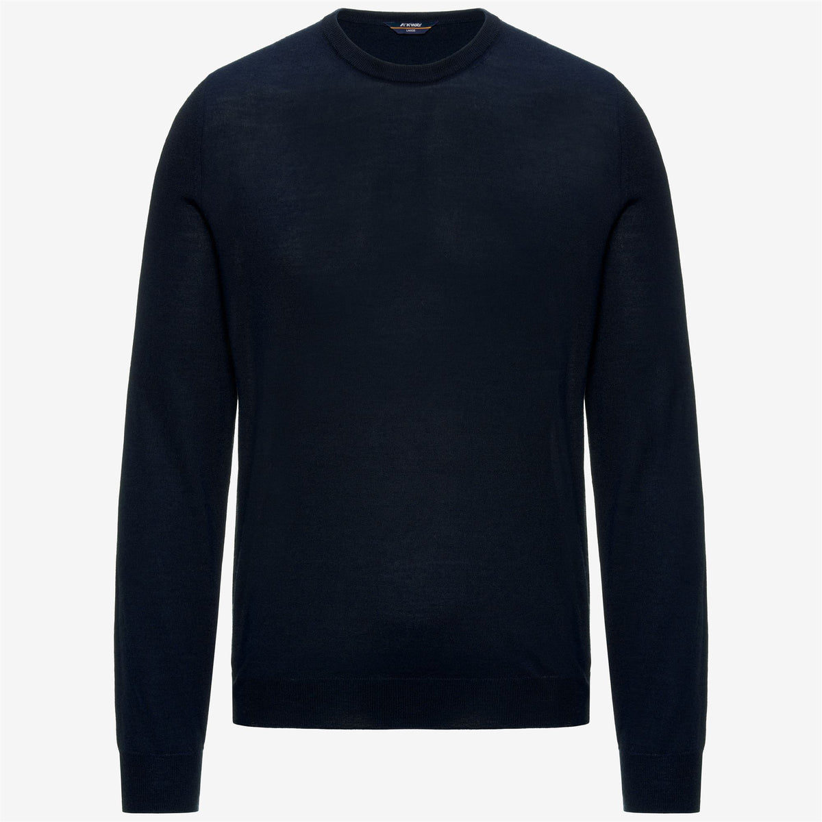 Knitwear_Man_SEBASTIEN WOOL SILK CASHMERE_Pull Over_Blue Depth - Commercial 1