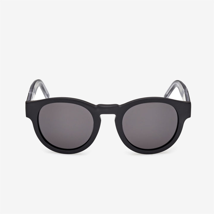 Gafas de sol unisex redondas de acetato gris con el icónico logotipo de K-Way 3