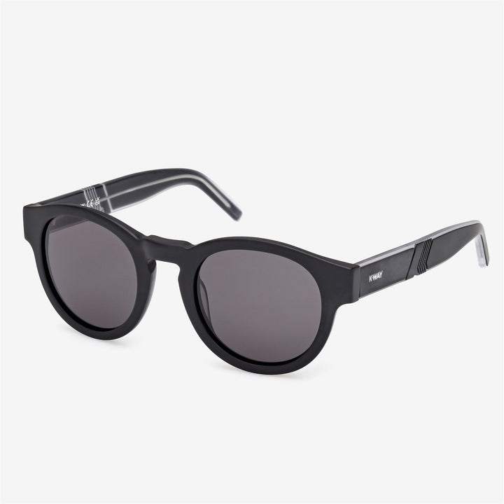 Gafas de sol unisex redondas de acetato gris con el icónico logotipo de K-Way 4