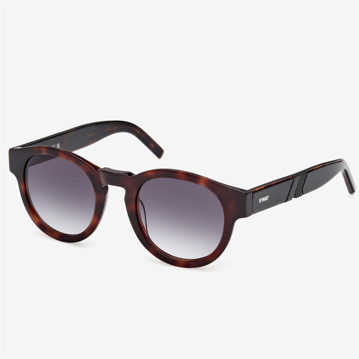 Gafas de sol unisex redondas marrones con patillas llamativas 4
