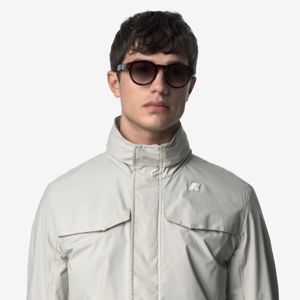 Brown Unisex Round Sunglasses with Bold Temples 02