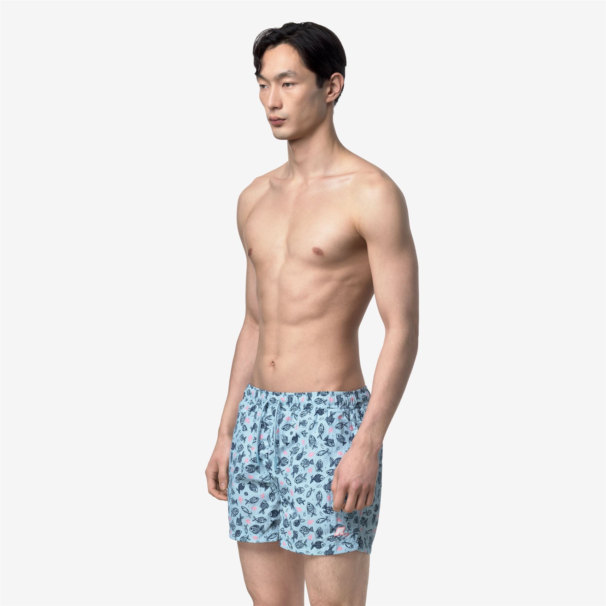 Bathing Suits_Man_HAZEL GRAPHIC BEACH_Swimming Trunks_GRAPHIC FISHES - Commercial 5